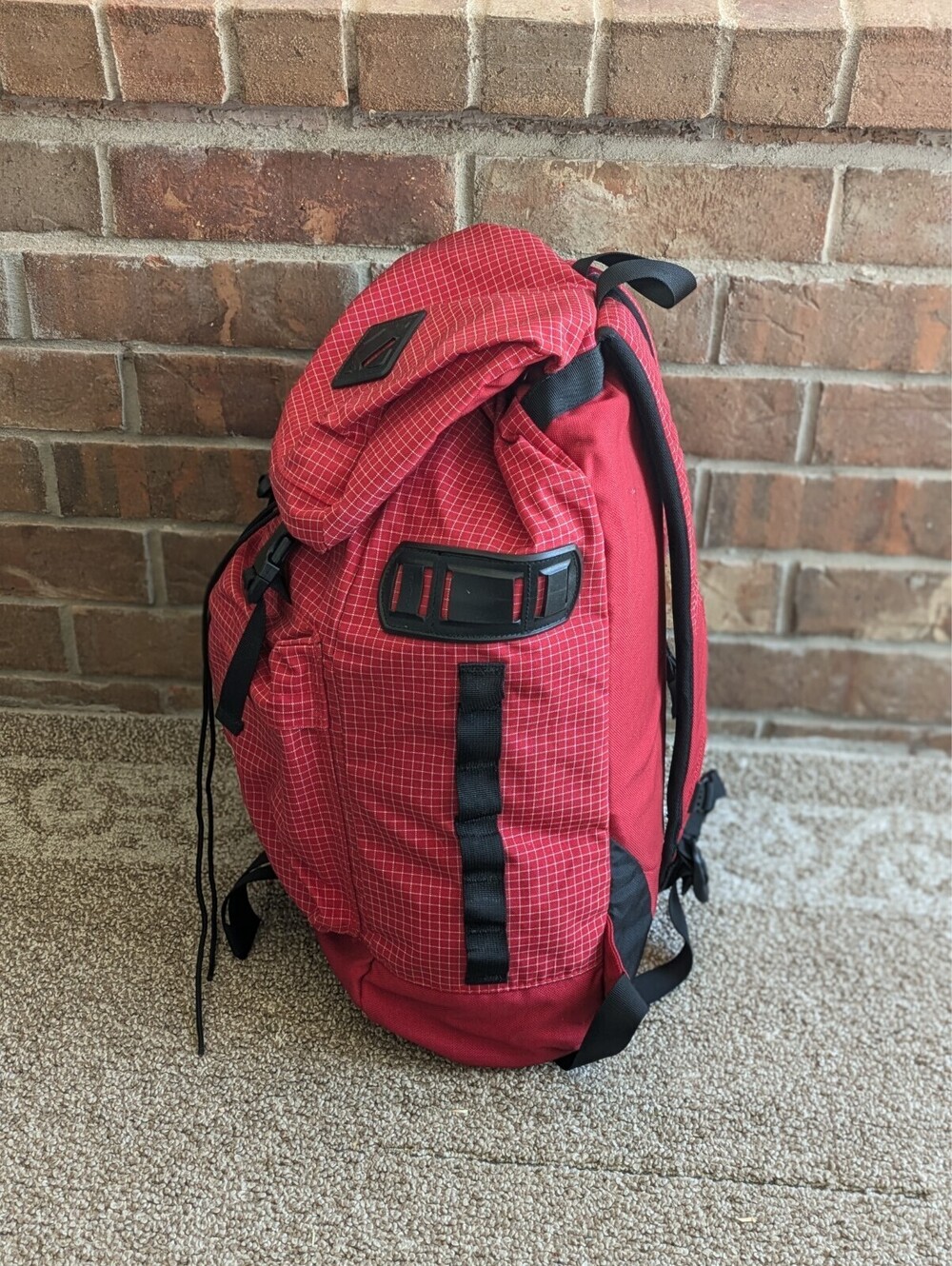 Supreme Vintage FW09 Red Grid Backpack - RARE - Ripstop Rucksack Box Logo - Picture 4 of 9